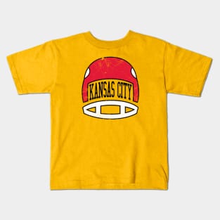 Kansas City Retro Helmet - White Kids T-Shirt